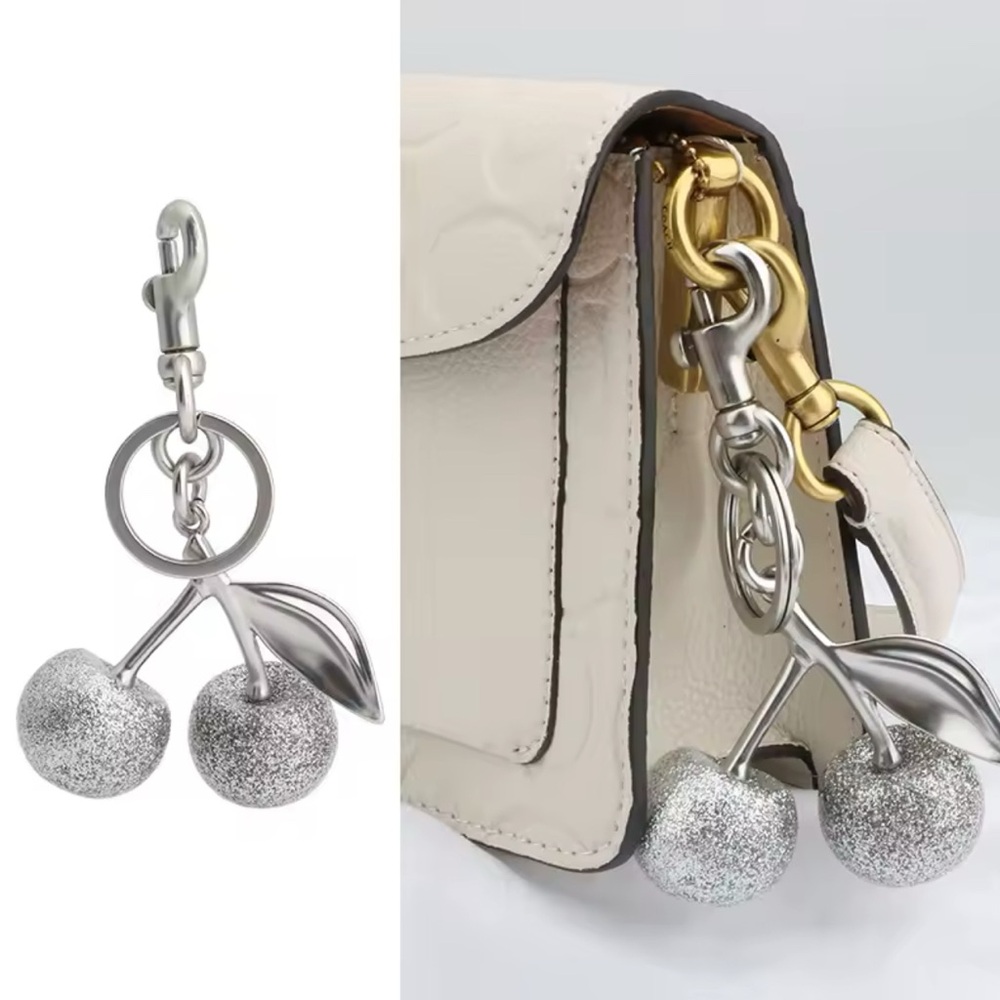 Silver Cherry Keychain - Picture 3 of 4